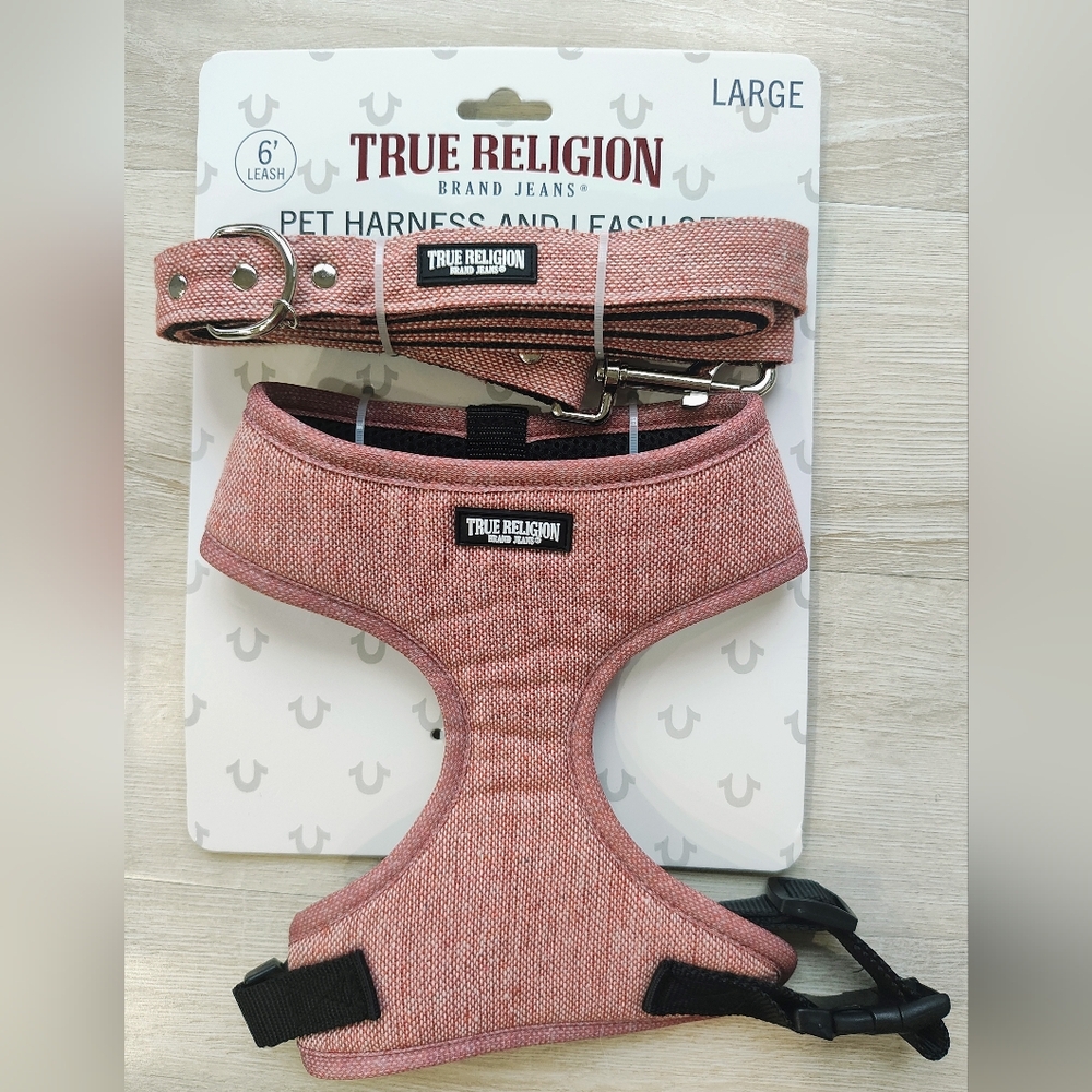 True Religion Pink Pet Harness and Leash Set - Picture 4 of 4